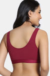 Zivame Double Layered Non Wired 3/4Th Coverage Bralette - Beet Red — thumbnail 2